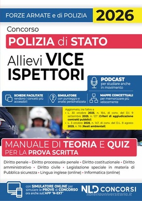 Concorso allievi vice ispettori polizia di Stato 2026. Manuale di Teoria e quiz per la prova scritta. Con simulatore online