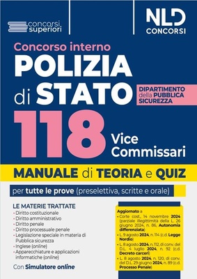 Concorso Interno Polizia di Stato 118 Vice Commissari. Manuale con teoria e quiz