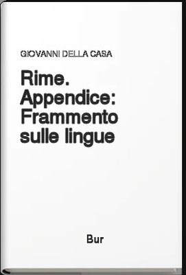 Rime. Appendice: Frammento sulle lingue