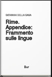 Rime. Appendice: Frammento sulle lingue