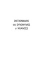 Dictionnaire Des Synonymes Et Nuances