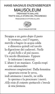 Mausoleum. Trentasette ballate tratte dalla storia del progresso. Traduzione di Vittoria Alliata