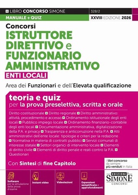 Concorsi ISTRUTTORE DIRETTIVO e FUNZIONARIO AMMINISTRATIVO ENTI LOCALI