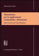 Matematica per le applicazioni economiche e finanziarie