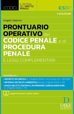 Prontuario operativo del codice penale e di procedura penale. Con aggiornamento codice online