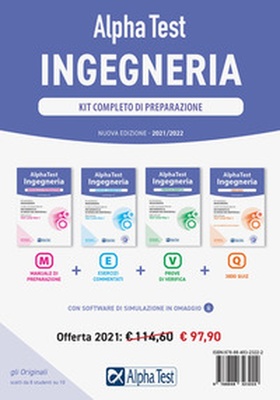 Alpha Test plus. Ingegneria. Kit completo di preparazione