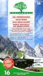 Carta n. 16. Val Vermenagna, Valle Pesio, Alta Valle Ellero, Parco naturale del Marguareis 1:25.000