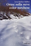 Orme sulla neve color turchese